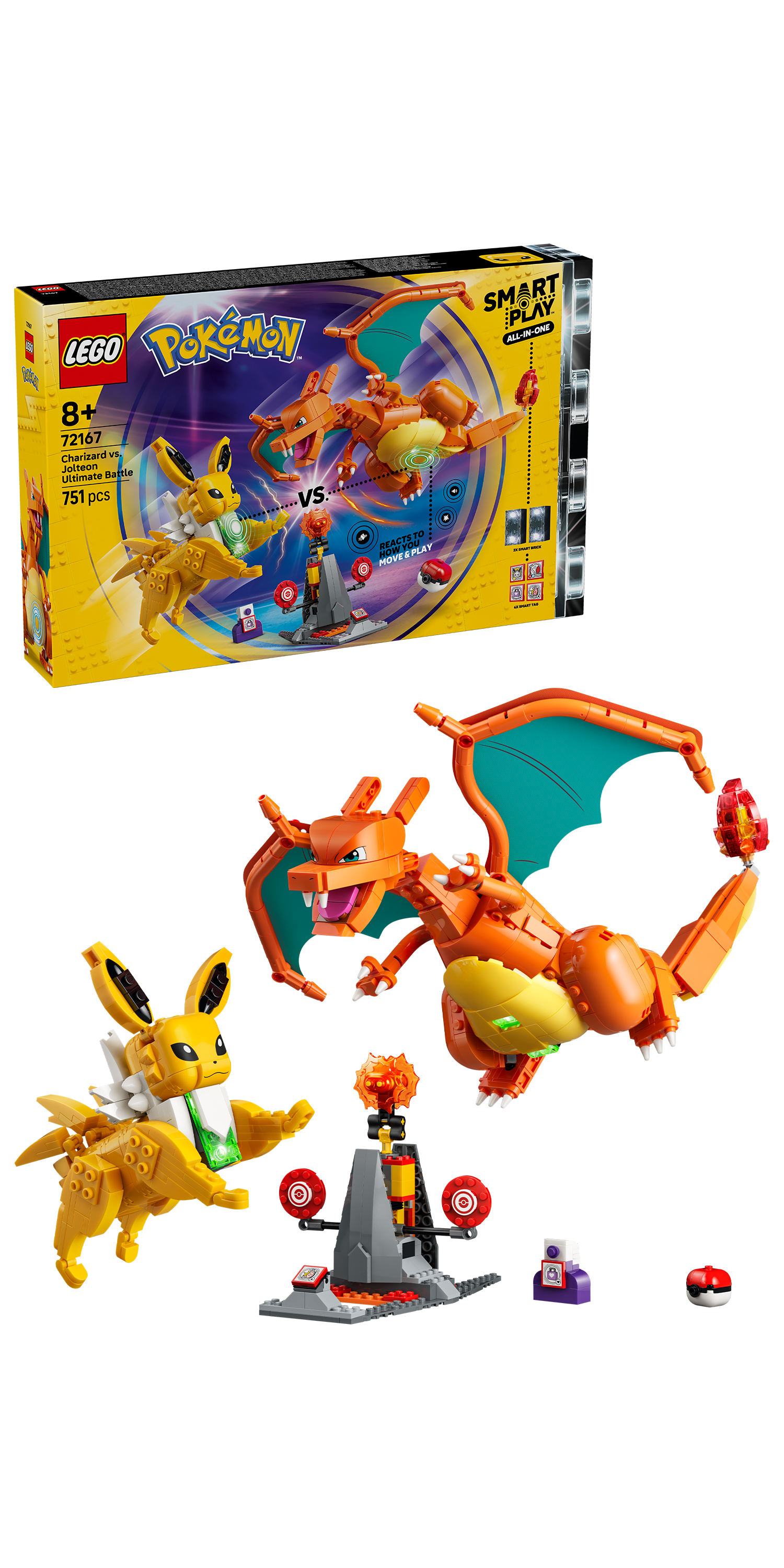 LEGO 72167 Pokémon SMART Play: Charizard vs. Jolteon Ultimate Battle