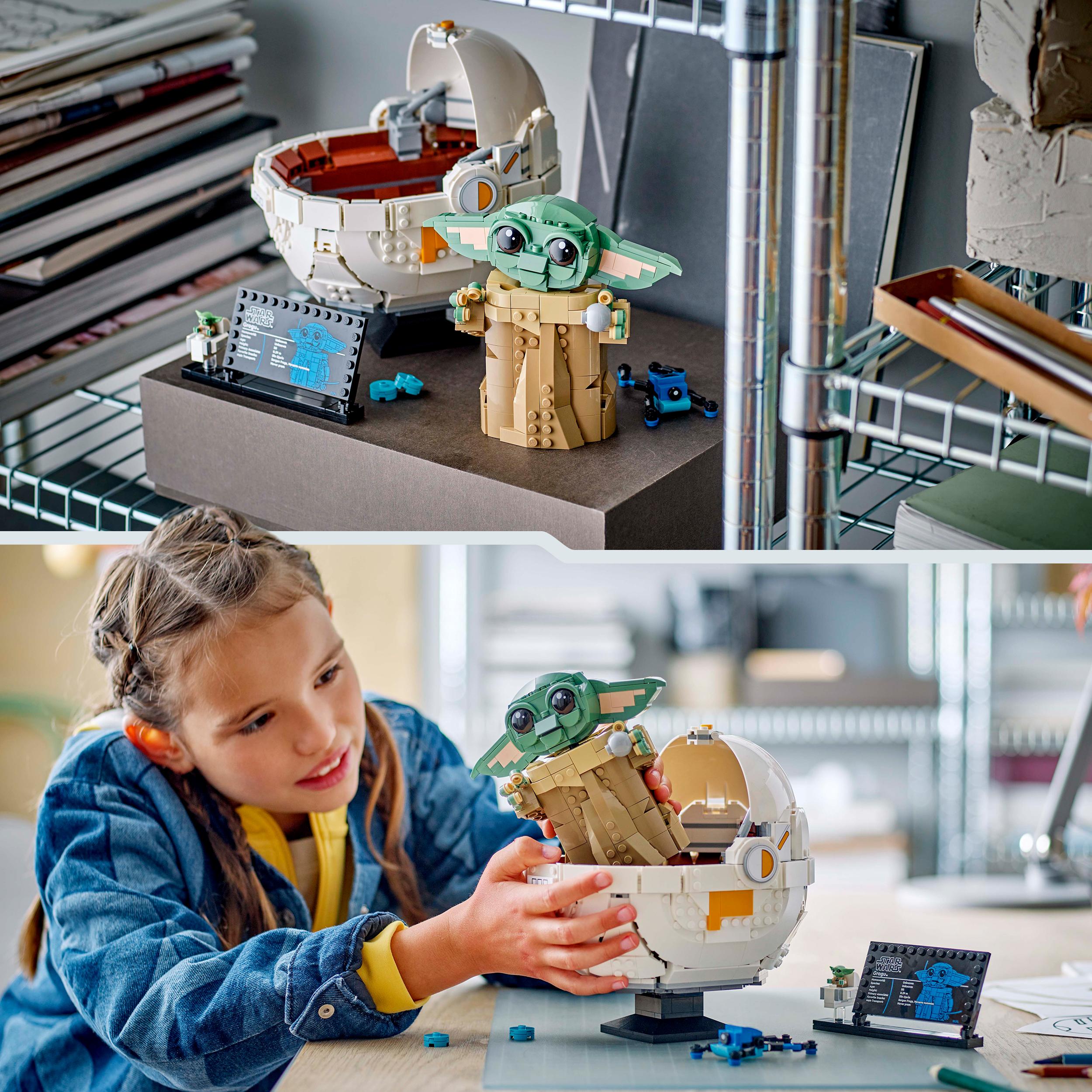 LEGO 75403 Star Wars: The Mandalorian Grogu with Hover Pram Building Toy