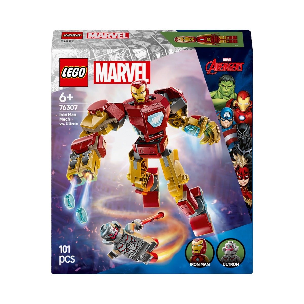 LEGO 76307 Marvel Iron Man Mech vs. Ultron Buildable Super Hero Toy