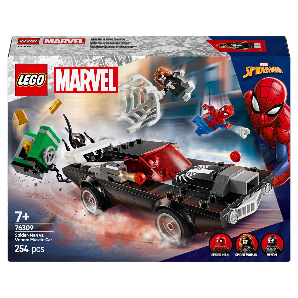 LEGO 76309 Marvel Spider-Man vs. Venom Muscle Car Building Toy Set