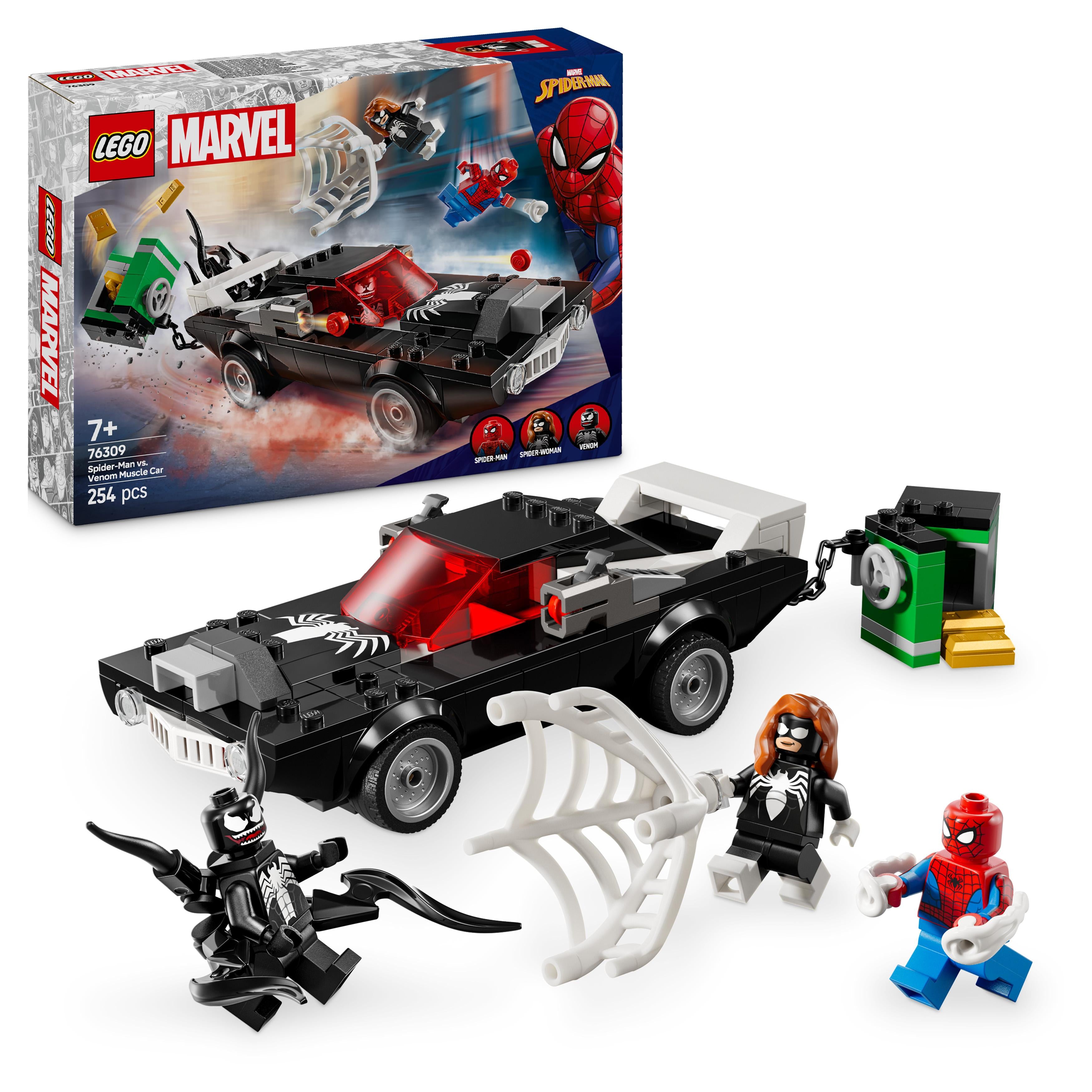 LEGO 76309 Marvel Spider-Man vs. Venom Muscle Car Building Toy Set