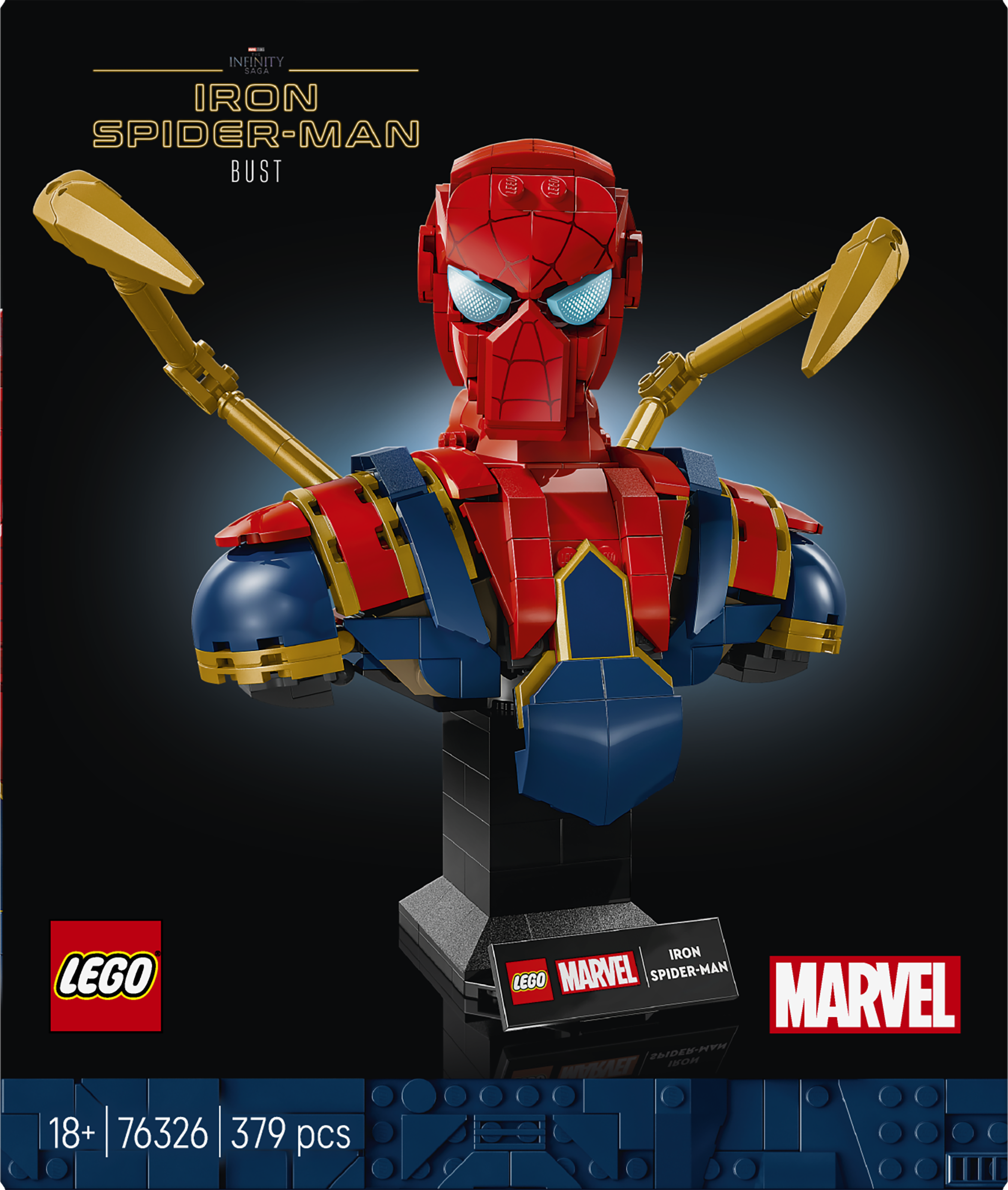 LEGO 76326 Marvel Iron Spider-Man Bust Collectible Adult Building Set