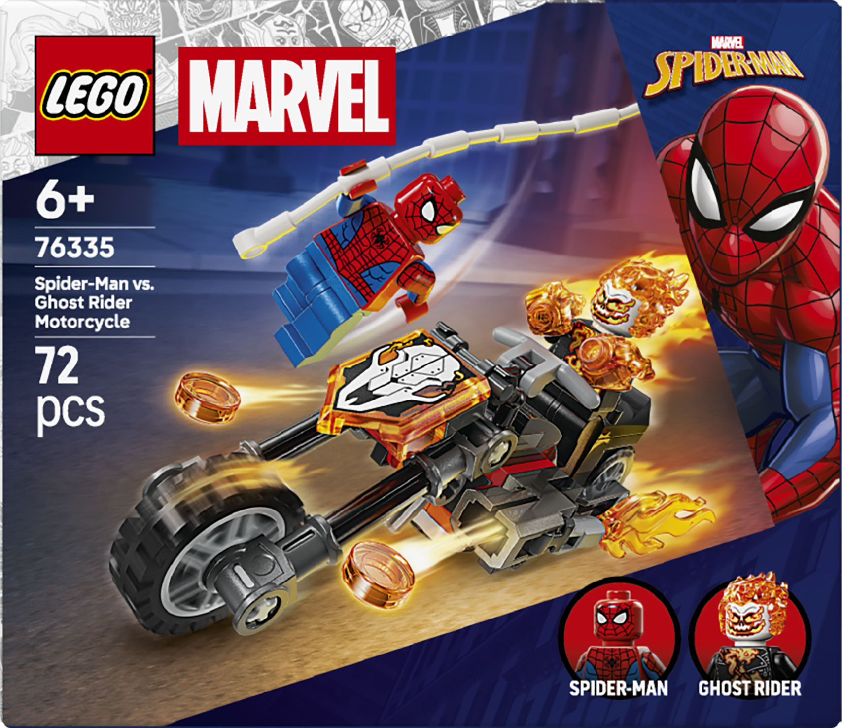 LEGO 76335 Super Heroes SpiderMan vs. Ghost Rider Motorcycle