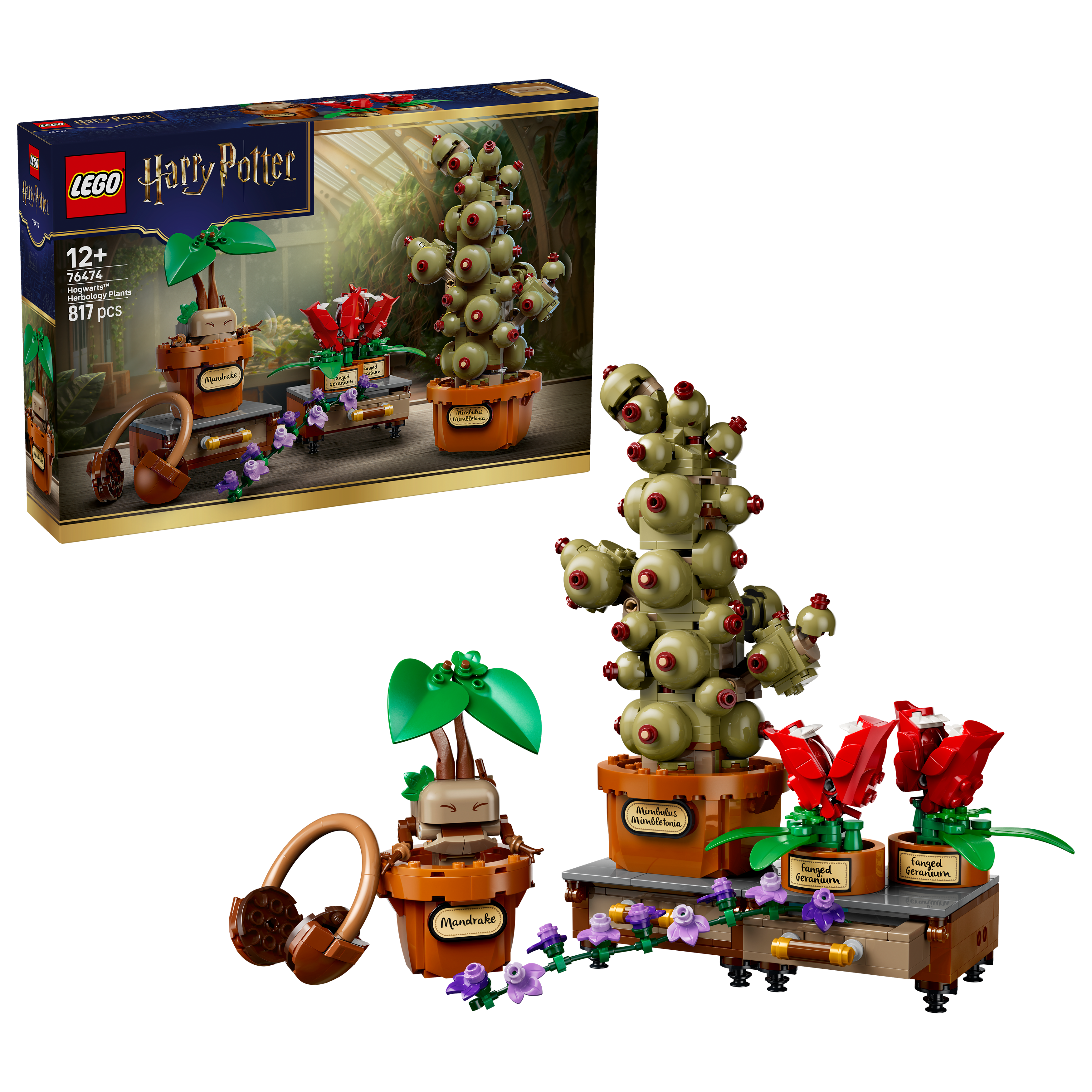 LEGO 76474 Harry Potter™ Hogwarts™ Herbology Plants Set
