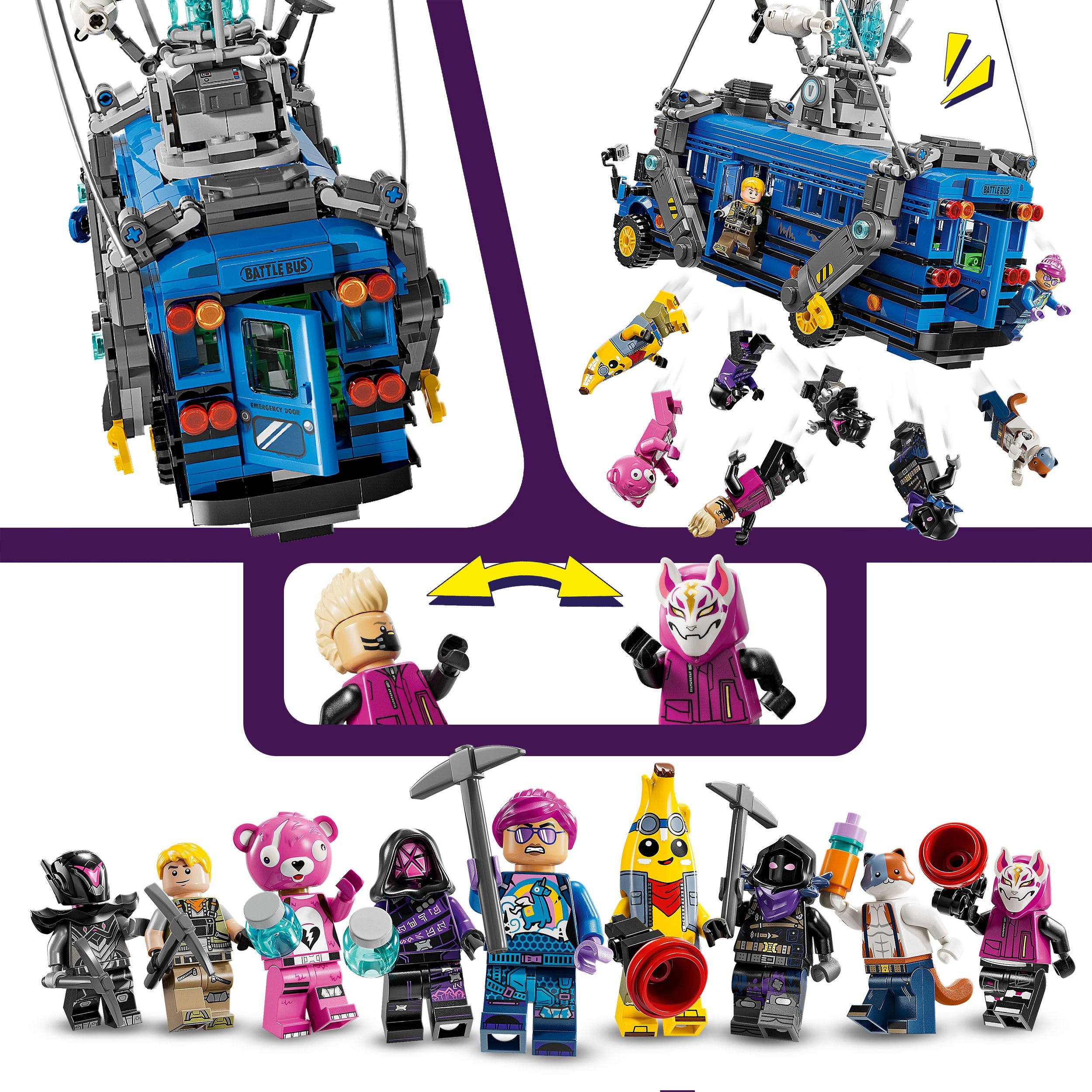 LEGO 77073 Fortnite Battle Bus Video Game Toy with Characters