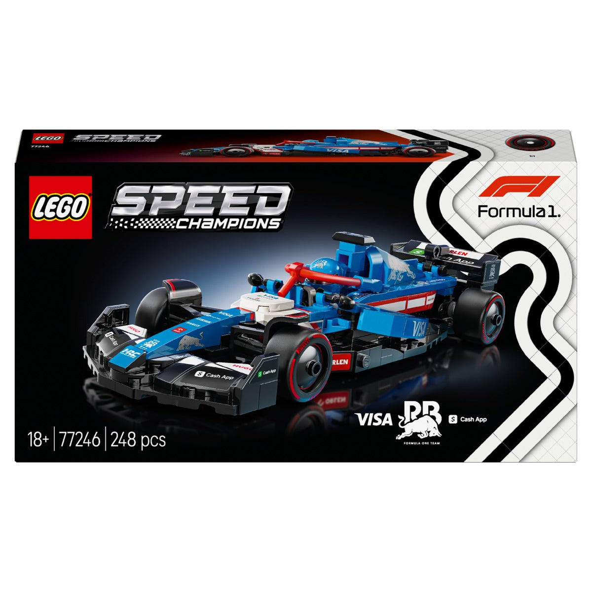 LEGO 77246 Speed Champions Visa Cash App RB VCARB 01 F1 Race Car Set