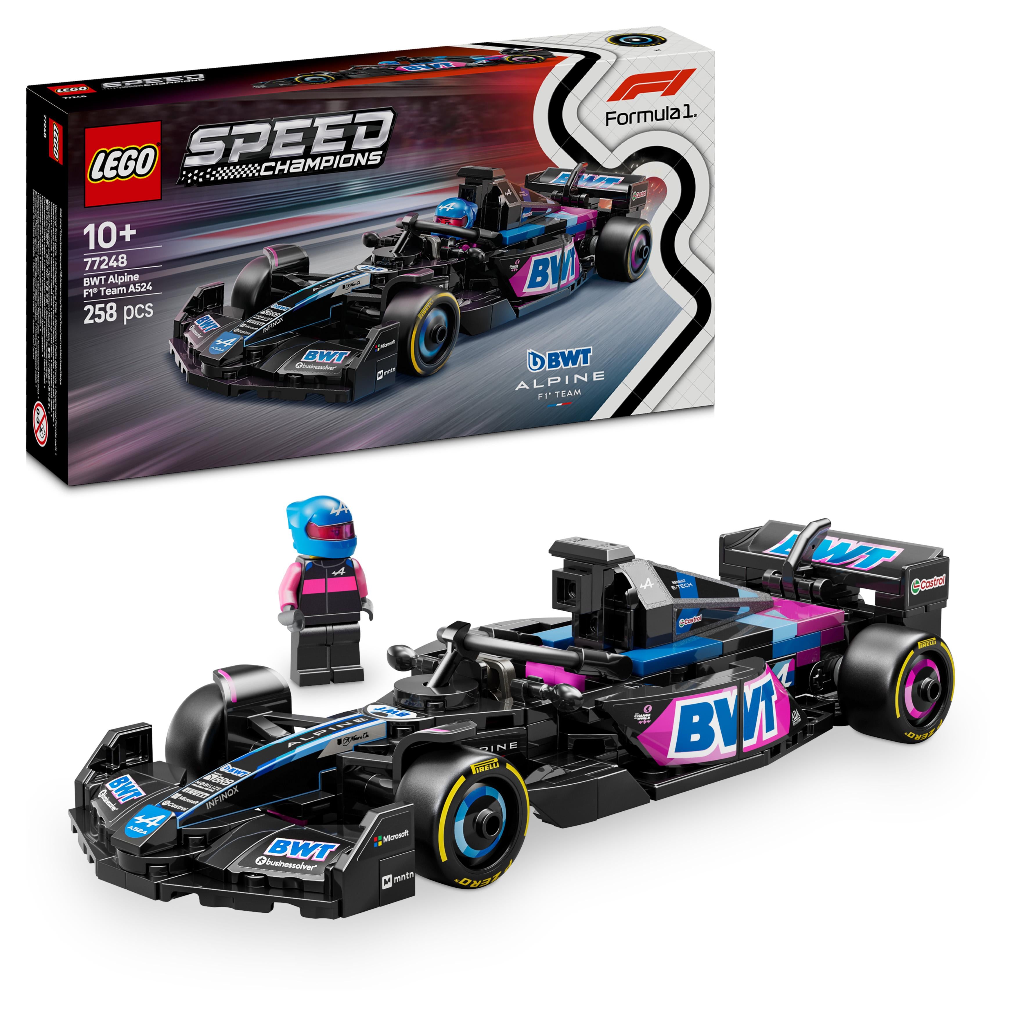 LEGO 77248 Speed Champions BWT Alpine F1 Team A524 Race Car Toy