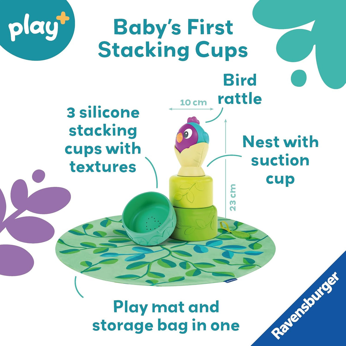 Ravensburger Play+ 3 in 1 Bird's Nest Stacking Cups