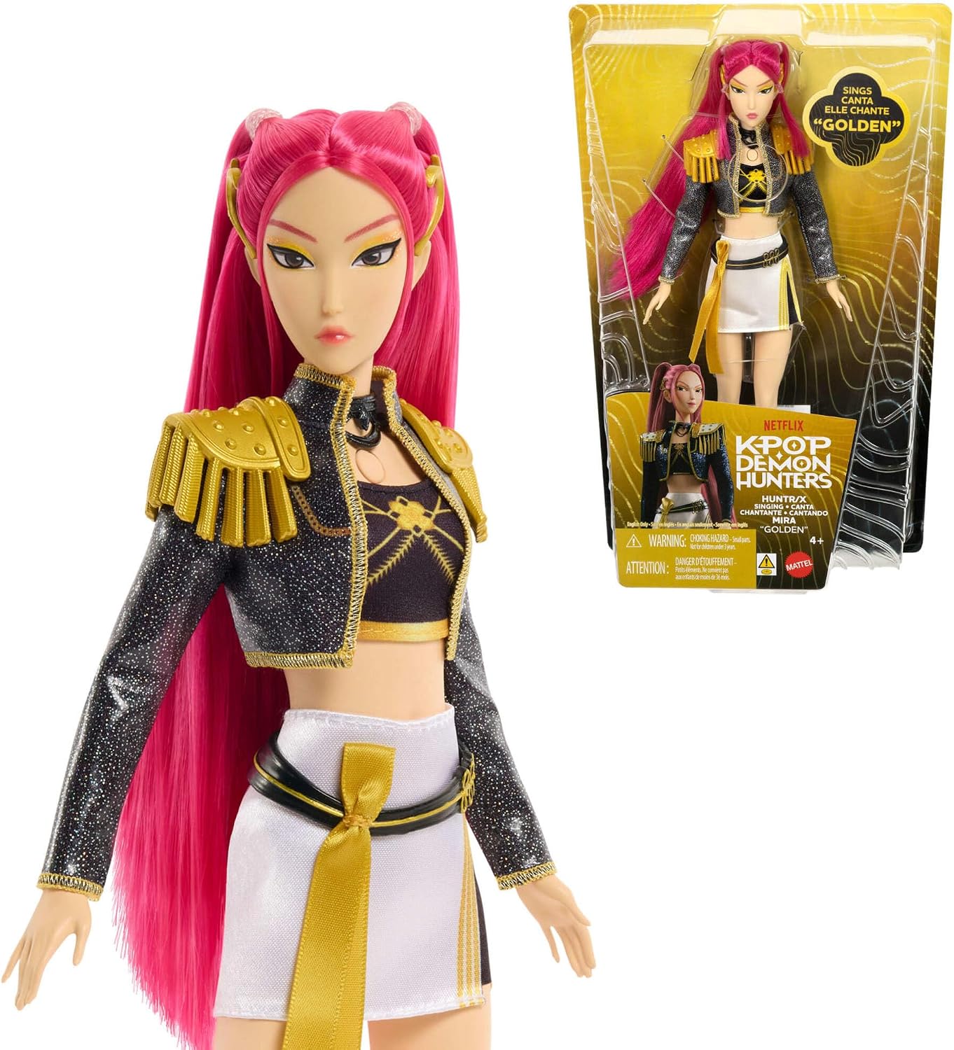 Mattel JRN41 K-Pop Demon Hunters Mira Golden Singing Doll