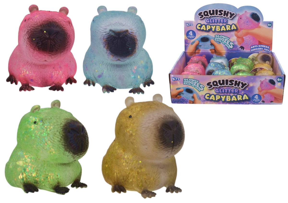 Squishy Glittery Capybara from KTL, Sugar Maltose in Assorted Colours