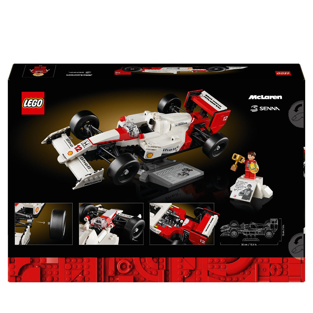 LEGO 10330 Icons McLaren MP4/4 & Ayrton Senna Car Set for Adults