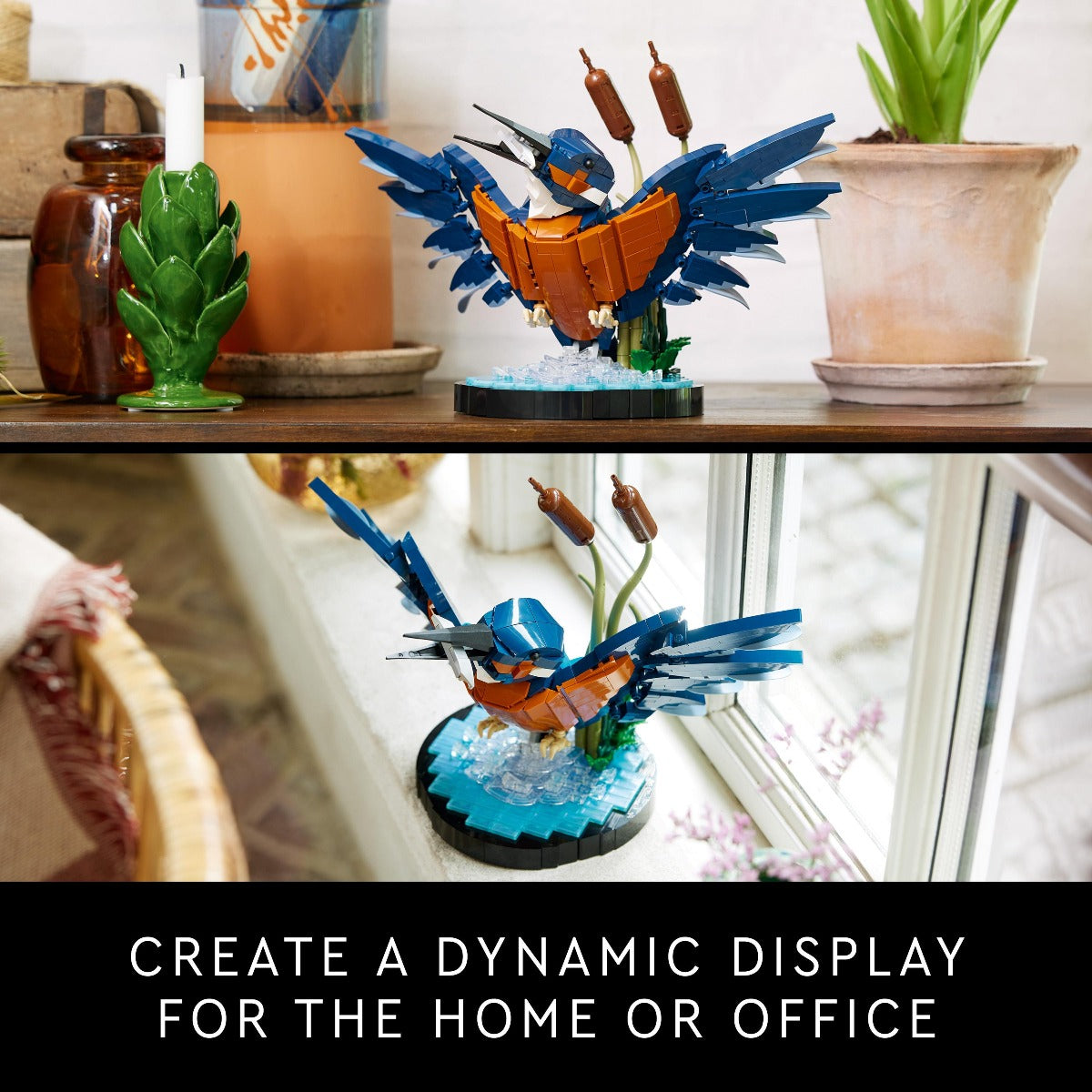 LEGO 10331 Icons Kingfisher Bird Model Building Kit for Adults