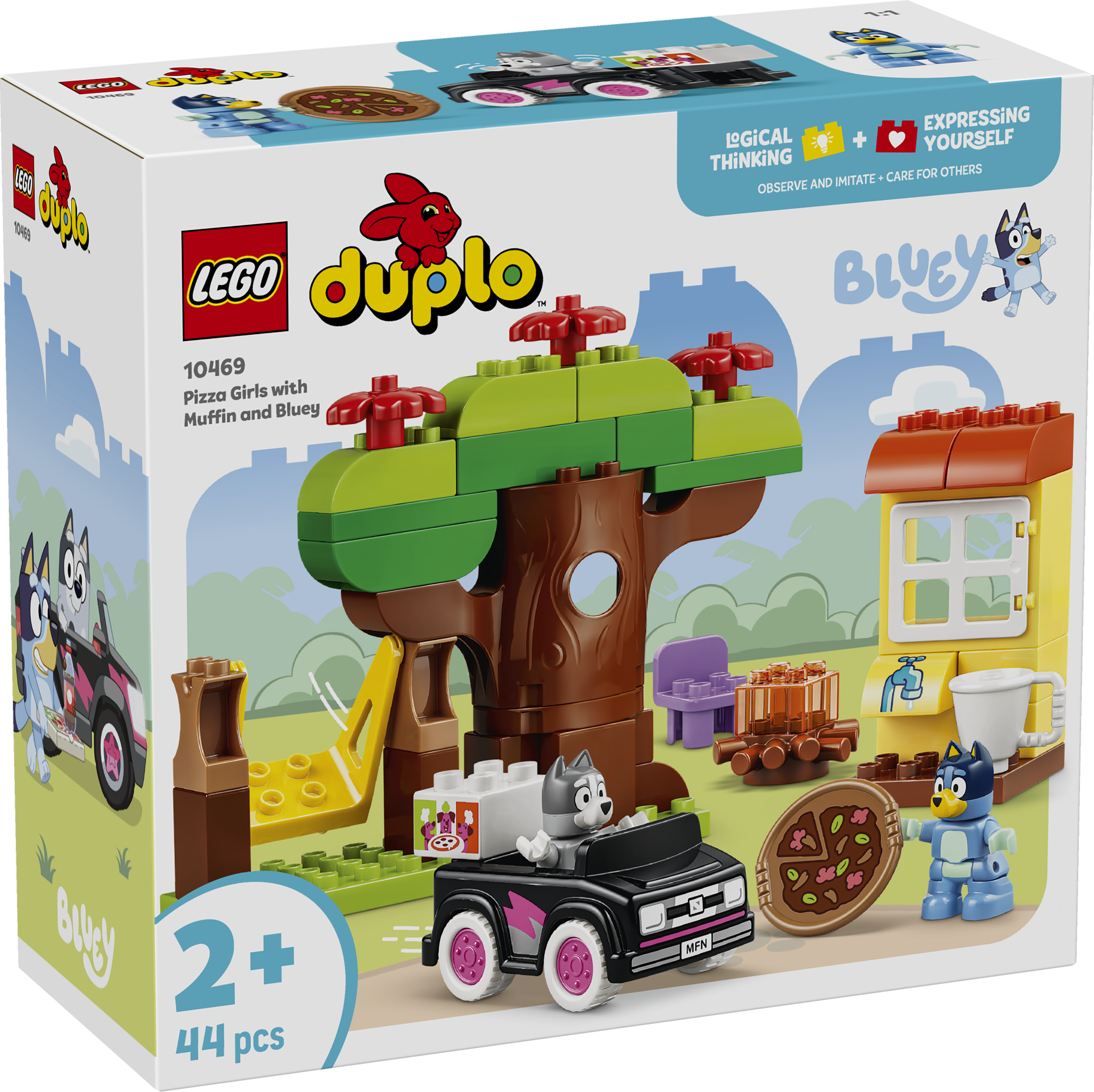 LEGO 10469 DUPLO Bluey Pizza Girls with Muffin and Bluey