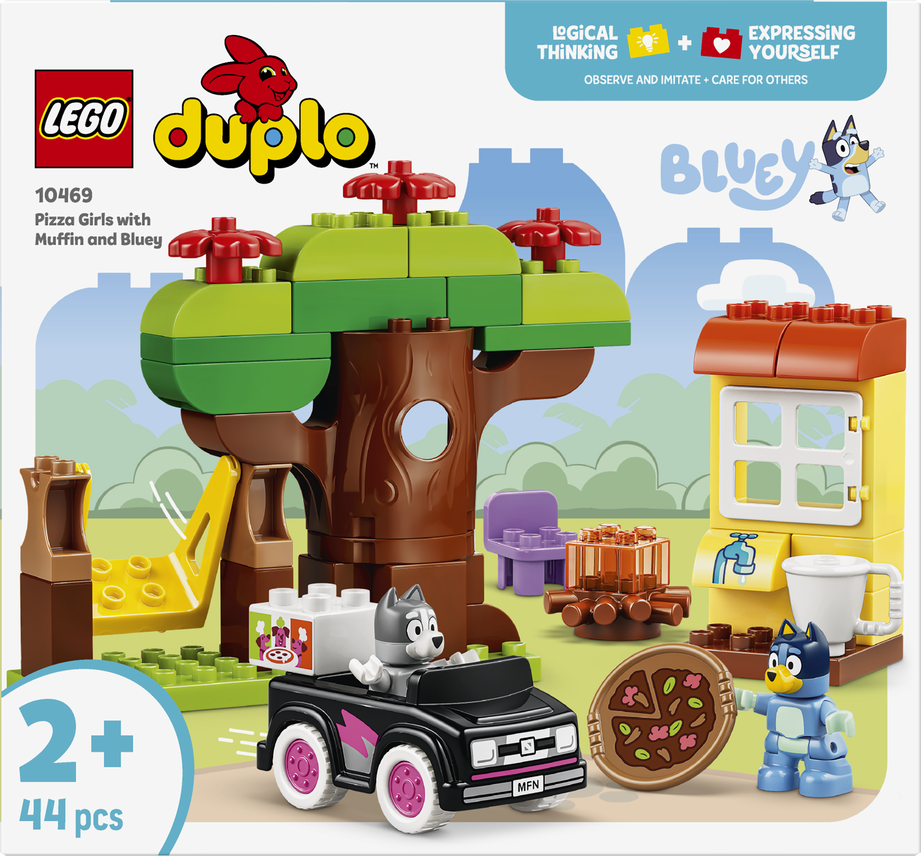 LEGO 10469 DUPLO Bluey Pizza Girls with Muffin and Bluey