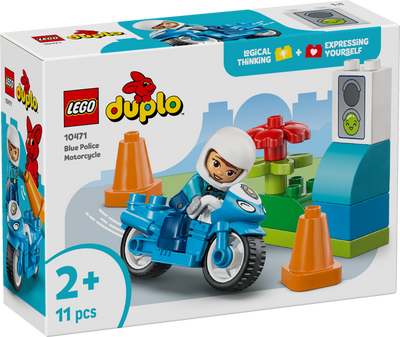 LEGO 10471 DUPLO Town Blue Police Motorcycle
