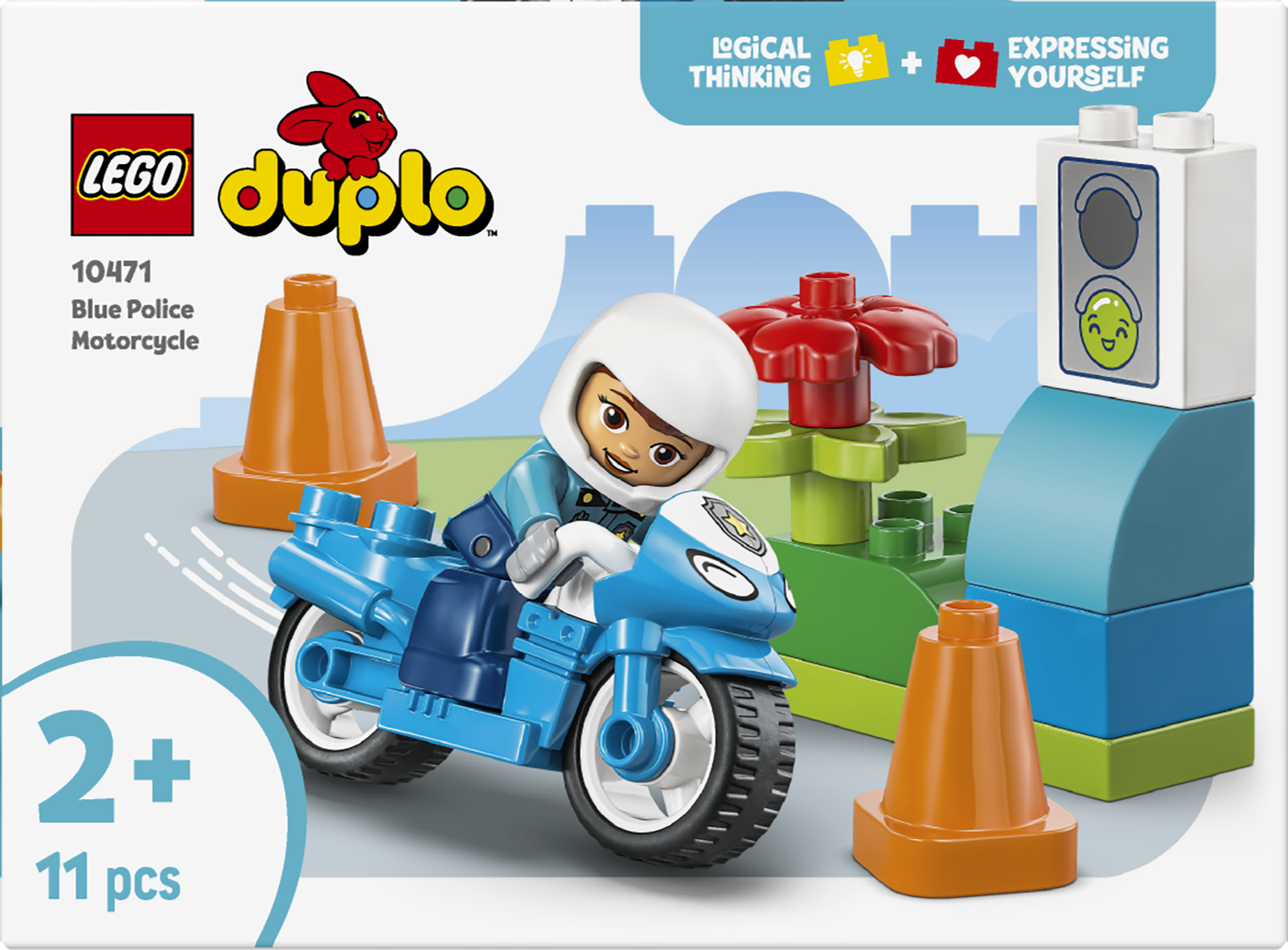 LEGO 10471 DUPLO Town Blue Police Motorcycle
