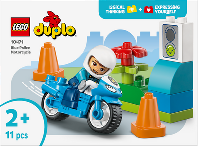 LEGO 10471 DUPLO Town Blue Police Motorcycle