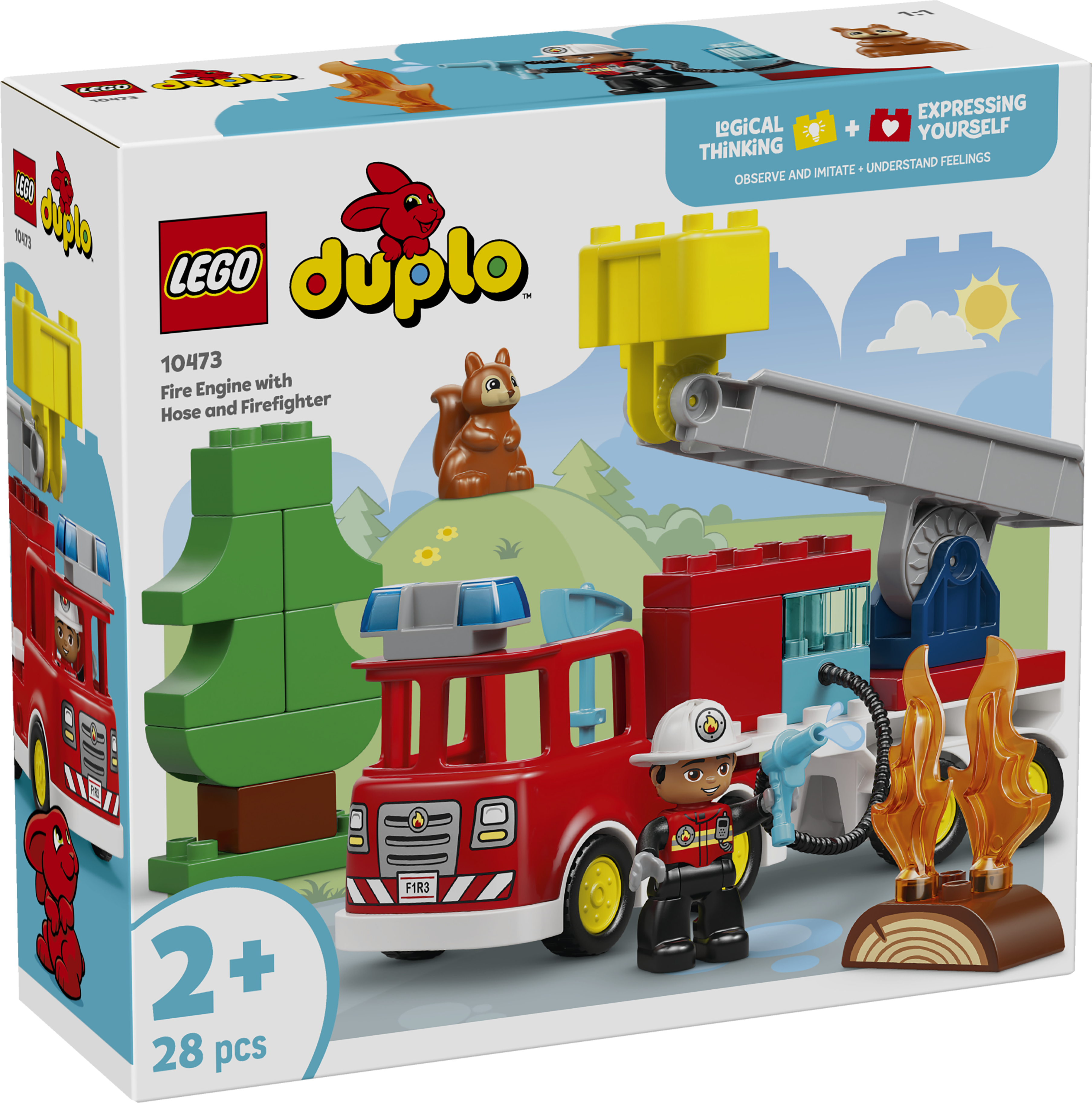 LEGO 10473 DUPLO Town Fire Engine with Hose and Firefighter