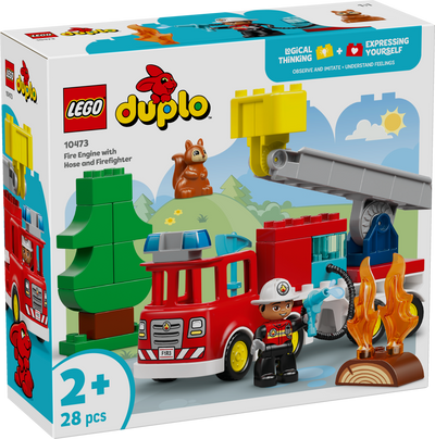LEGO 10473 DUPLO Town Fire Engine with Hose and Firefighter