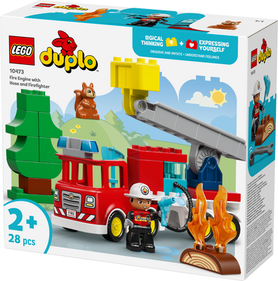 LEGO 10473 DUPLO Town Fire Engine with Hose and Firefighter