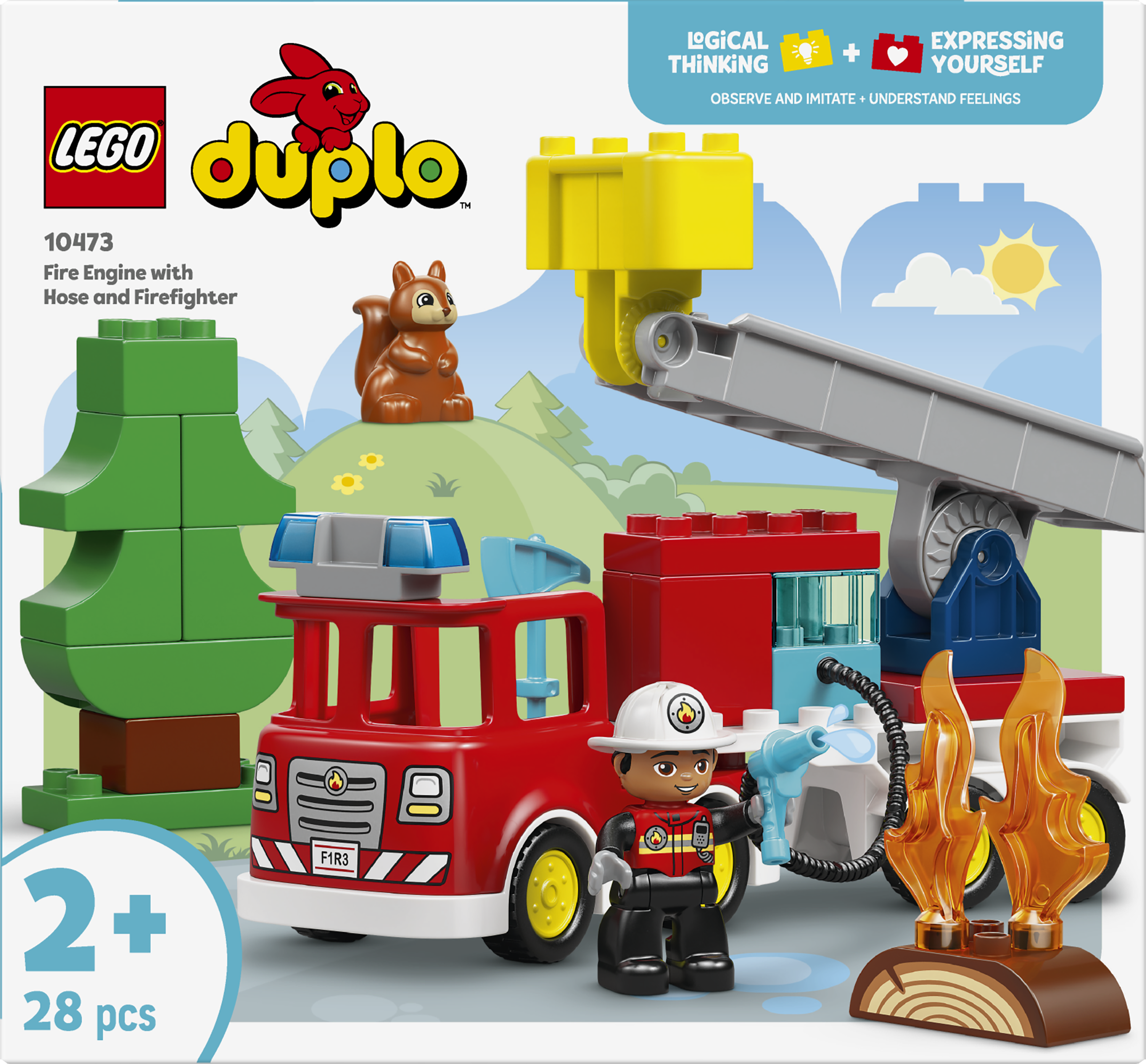 LEGO 10473 DUPLO Town Fire Engine with Hose and Firefighter