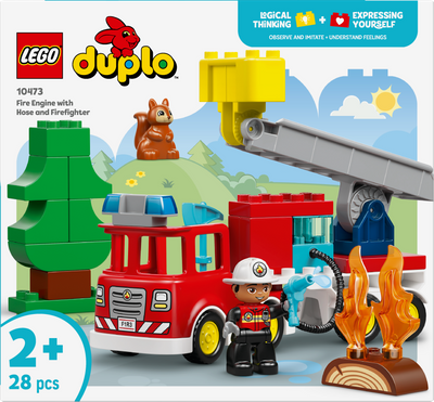 LEGO 10473 DUPLO Town Fire Engine with Hose and Firefighter
