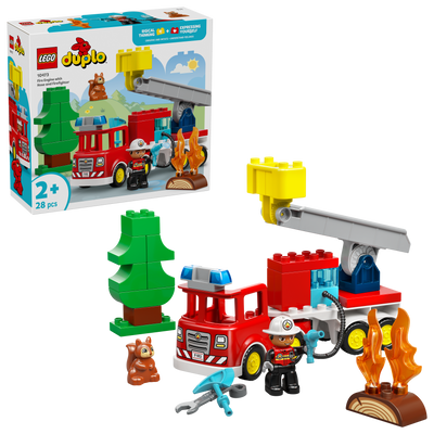 LEGO 10473 DUPLO Town Fire Engine with Hose and Firefighter