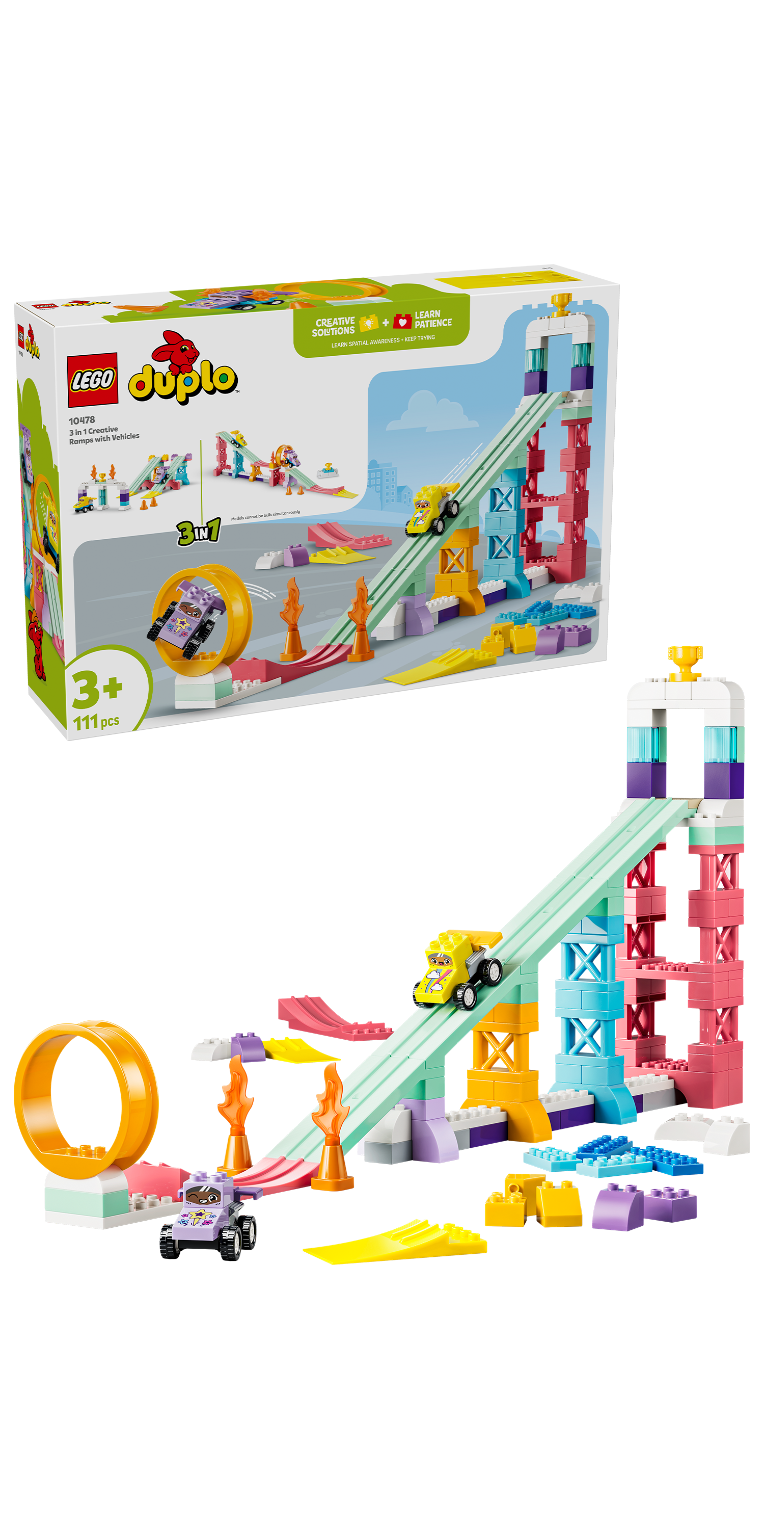 LEGO 10478 DUPLO Town 3 in 1 Creative Ramps with Vehicles