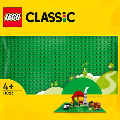 LEGO 11023 Classic Green Baseplate, Square 32x32 Stud Building Base, Build and Display Board