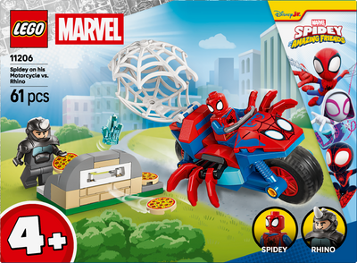 LEGO 11206 Marvel Spidey And His Amazing Friends Spidey on his Motorcycle vs. Rhino