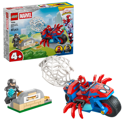 LEGO 11206 Marvel Spidey And His Amazing Friends Spidey on his Motorcycle vs. Rhino