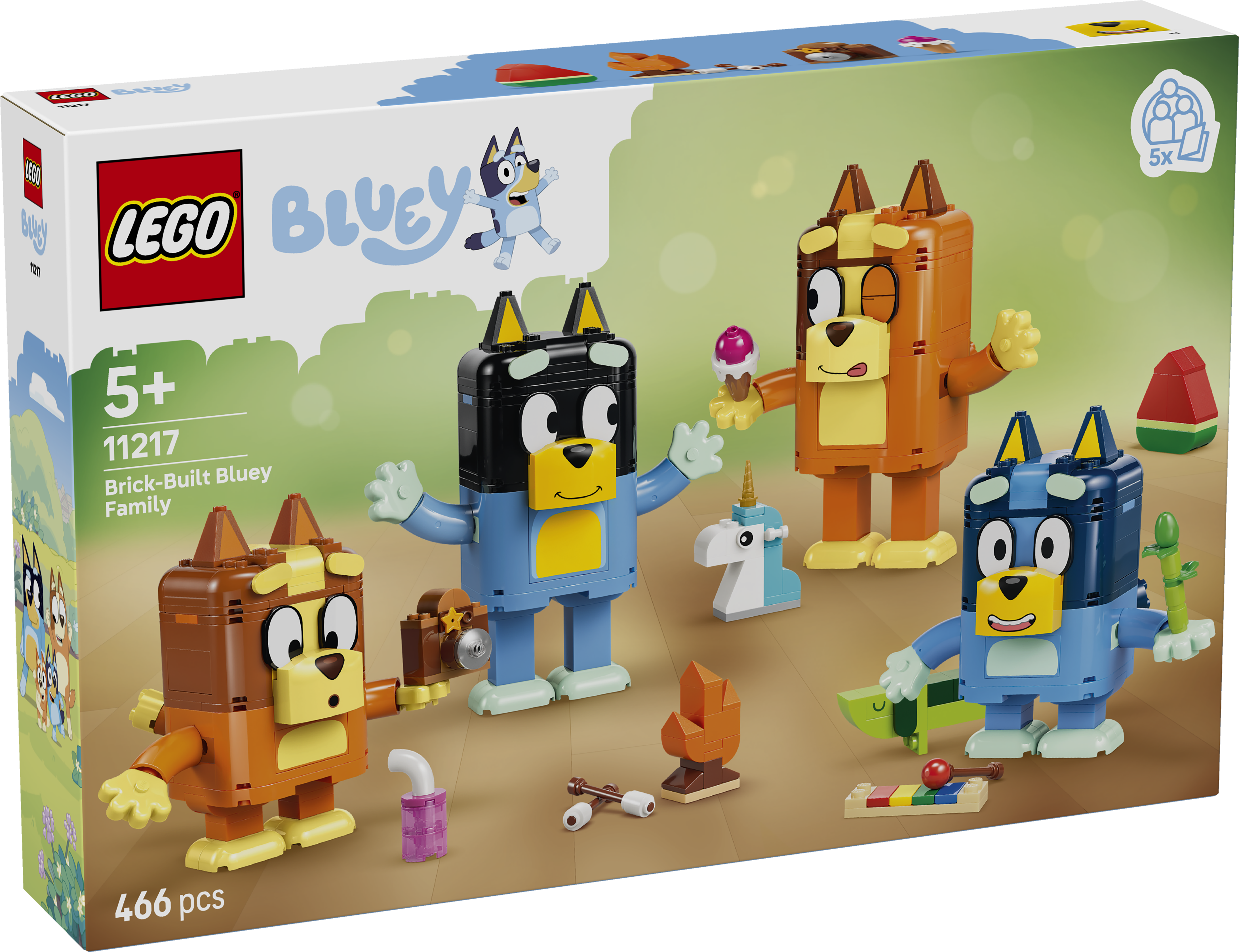 LEGO 11217 Bluey Brick-Built Bluey Family Toy Figures Set