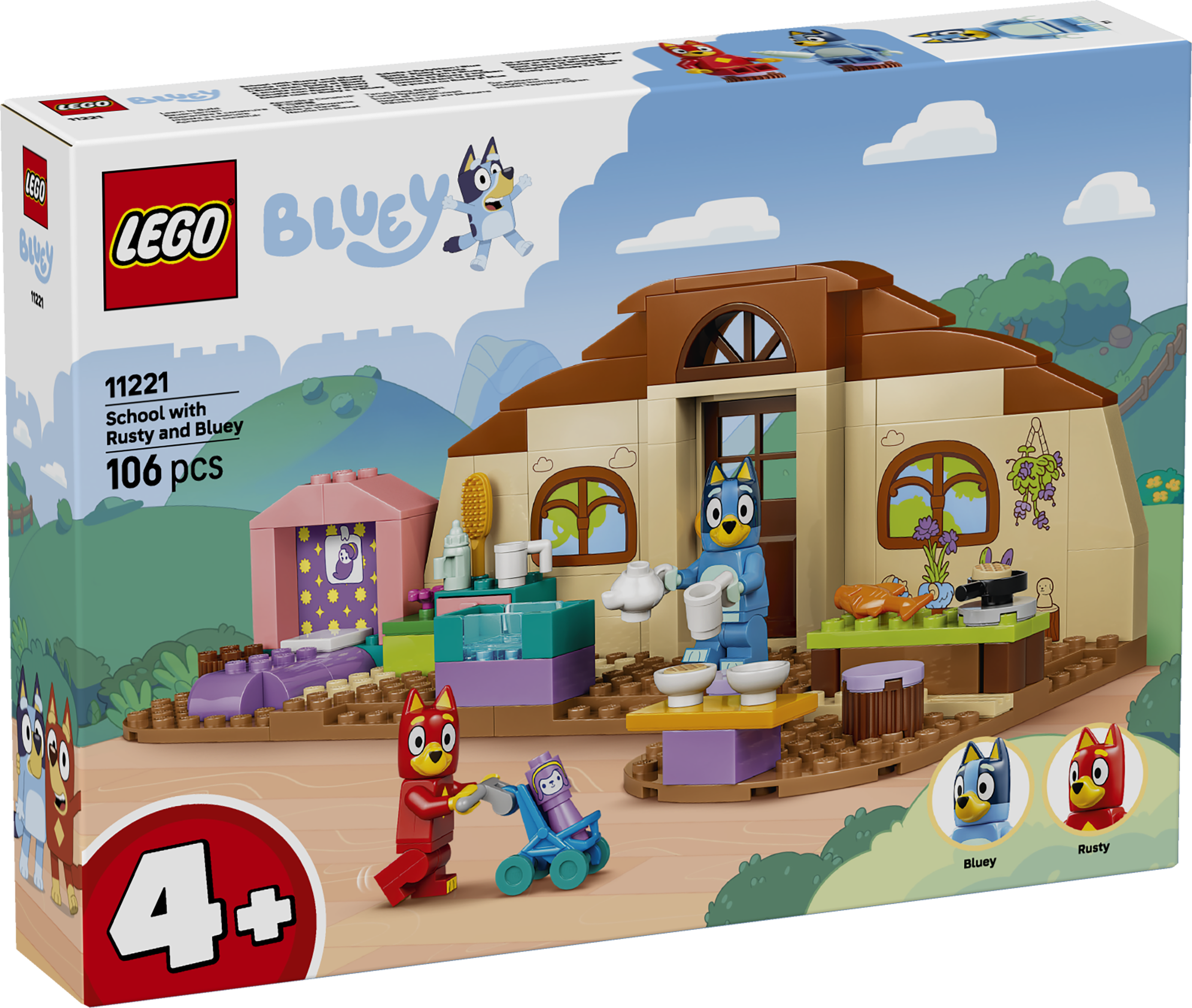 LEGO 11221 Bluey School with Rusty and Bluey Building Toy