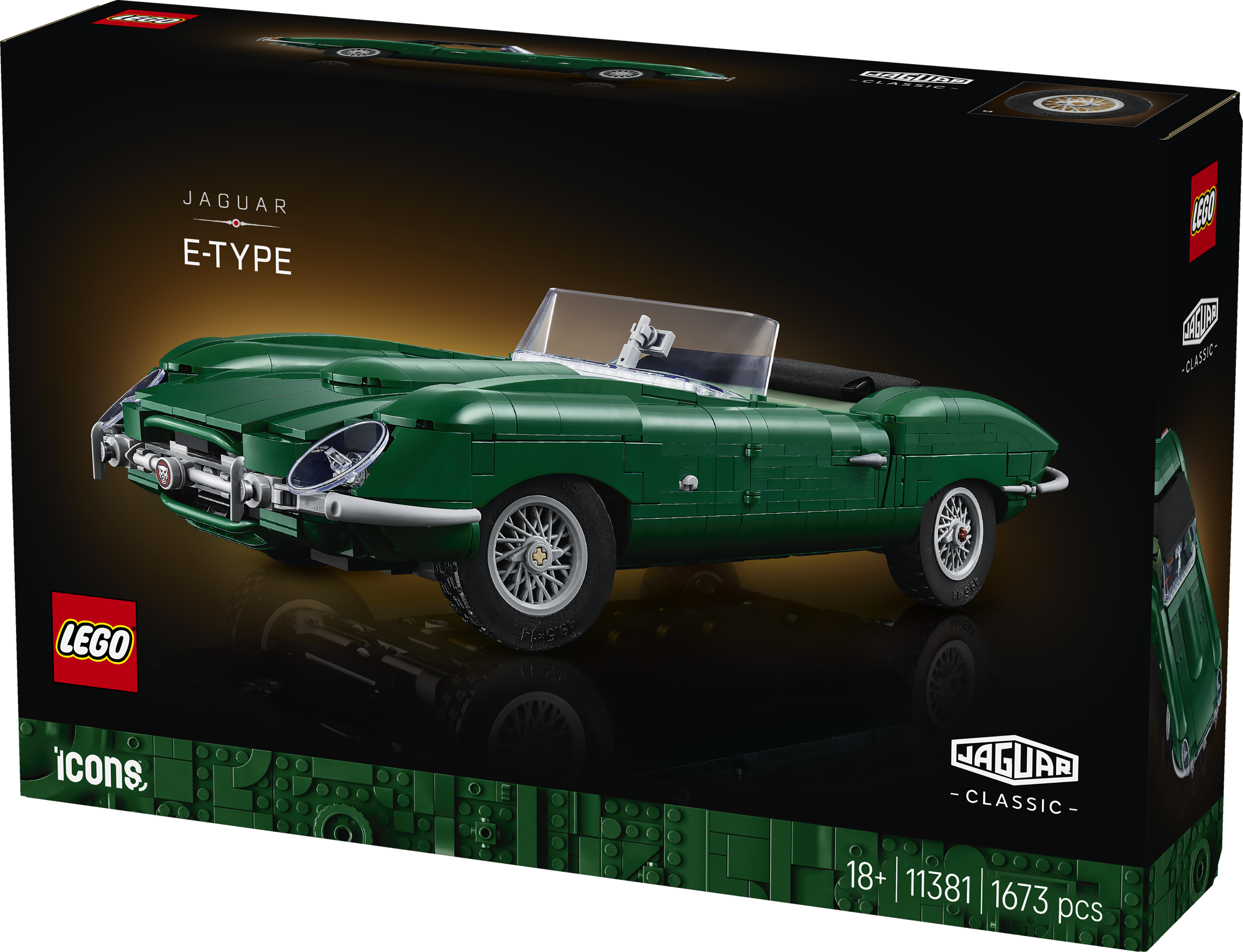 LEGO 11381 Icons Jaguar E-Type - Classic Sports Car Model