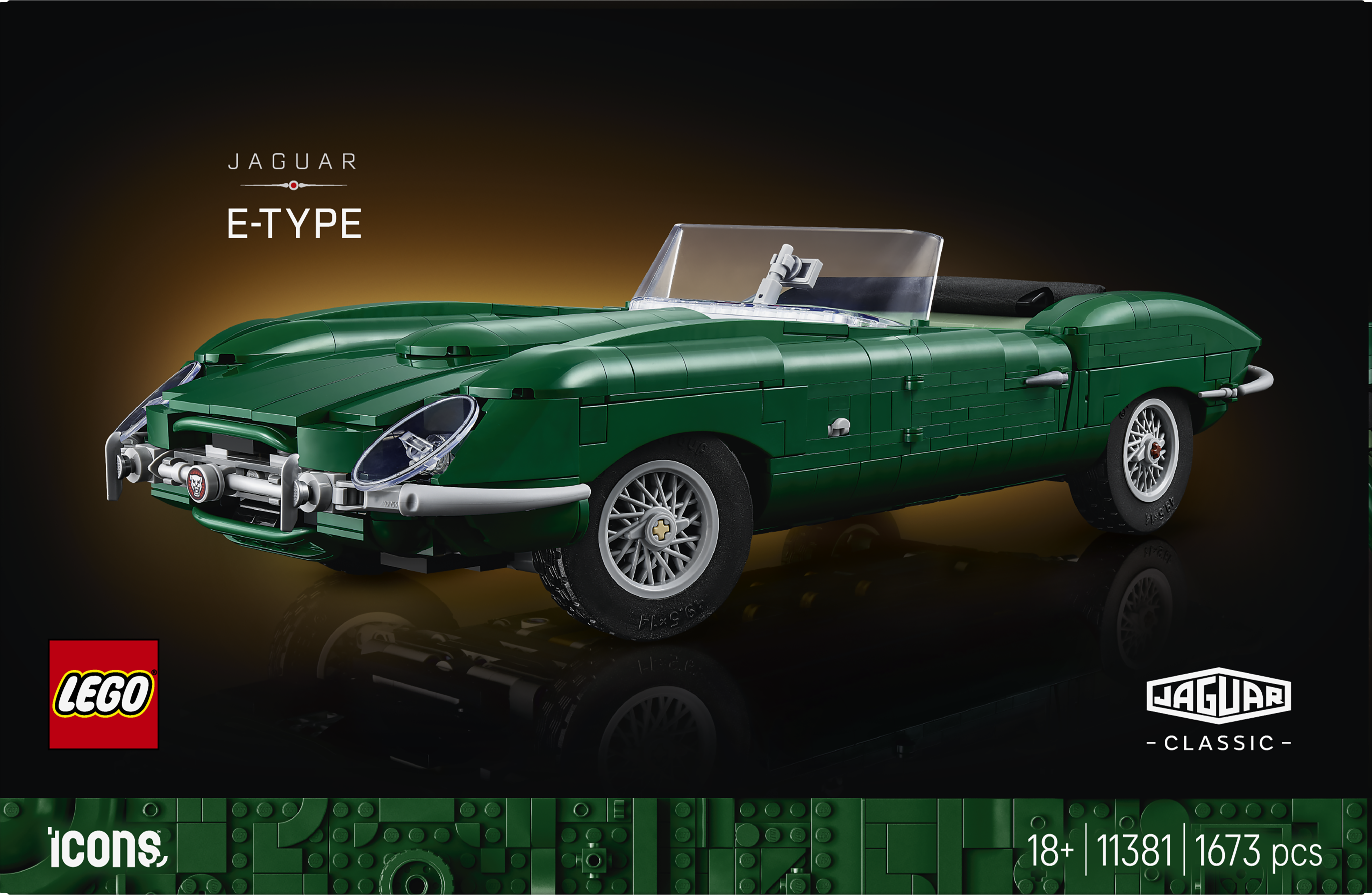 LEGO 11381 Icons Jaguar E-Type - Classic Sports Car Model