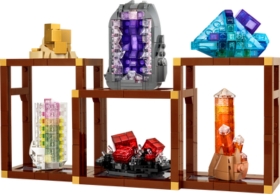LEGO 21362 Ideas Mineral Collection, Crystal Display Shelves, Living Room Decor