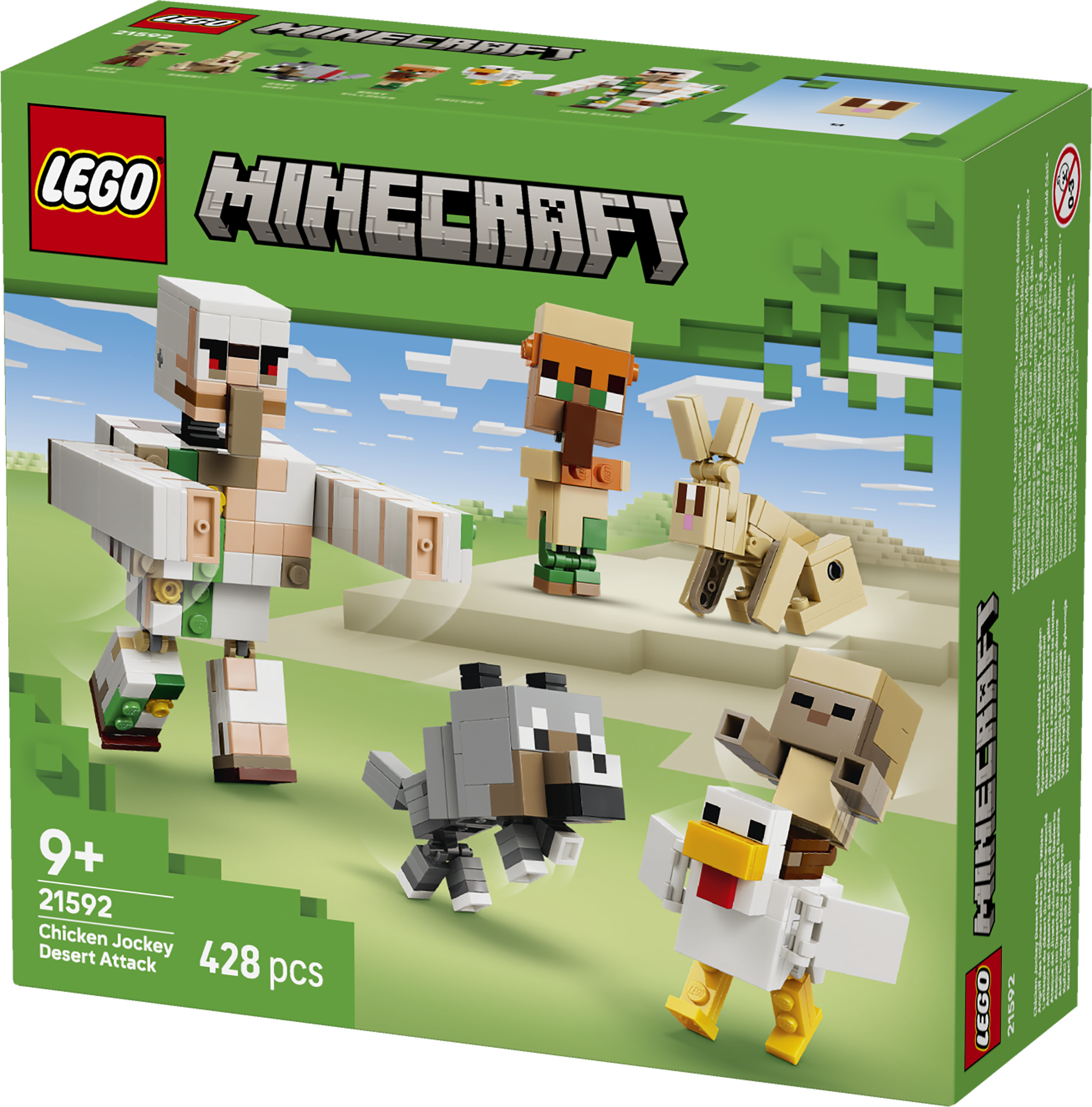 LEGO 21592 Minecraft Chicken Jockey Desert Attack Toy