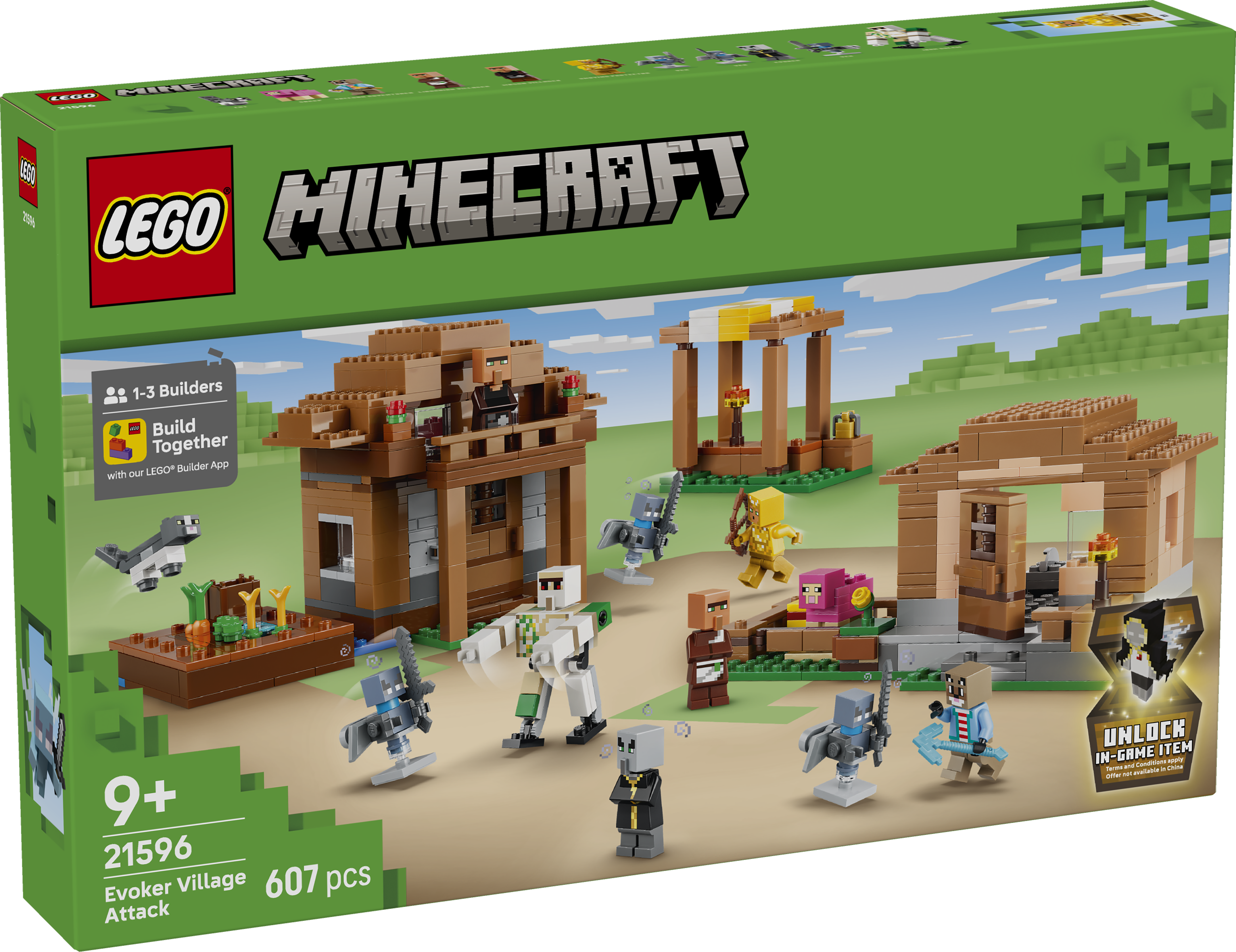 LEGO 21596 Minecraft Evoker Village Attack Toy Playset
