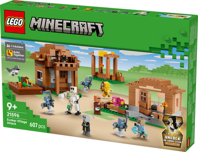 LEGO 21596 Minecraft Evoker Village Attack Toy Playset
