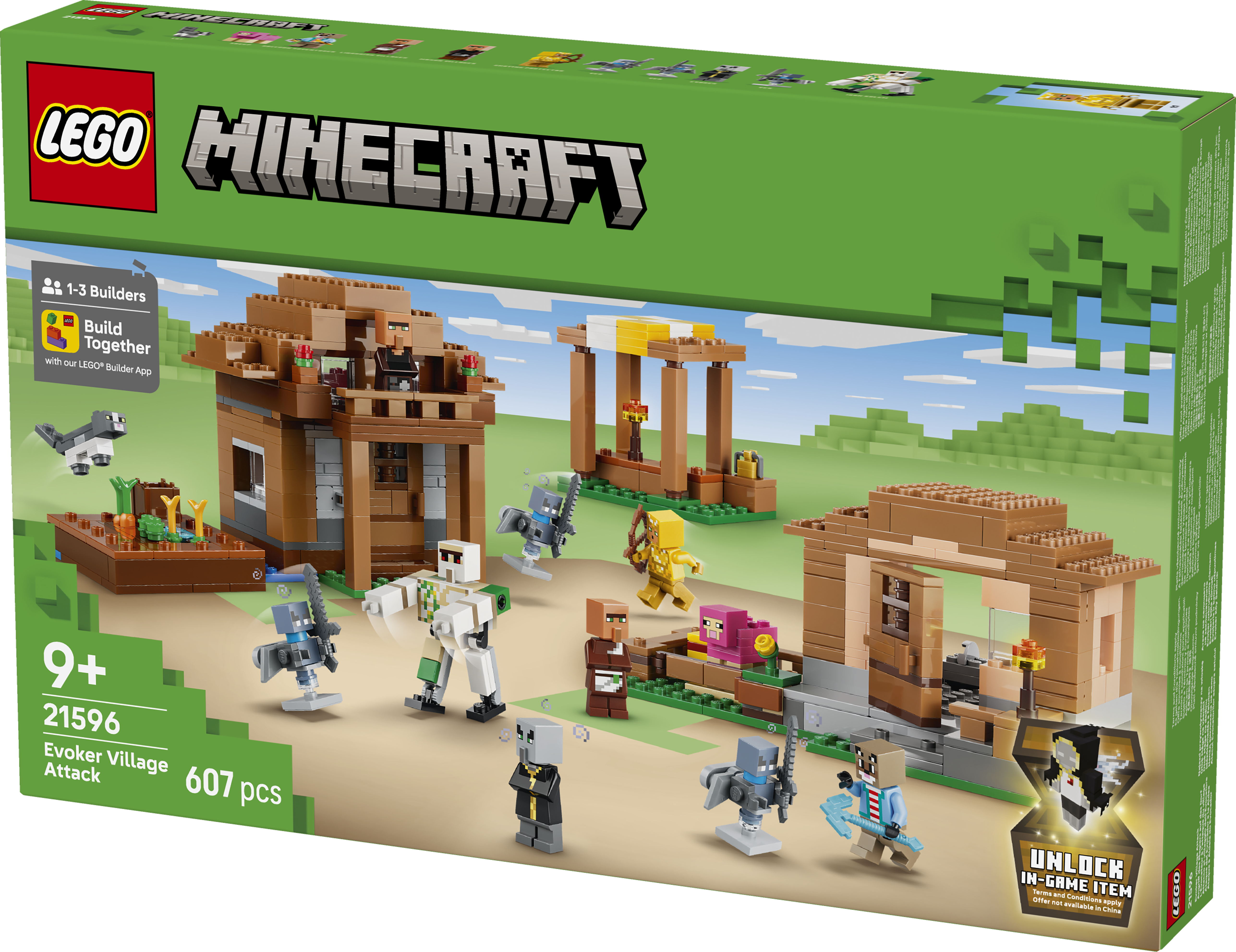 LEGO 21596 Minecraft Evoker Village Attack Toy Playset