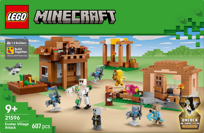 LEGO 21596 Minecraft Evoker Village Attack Toy Playset