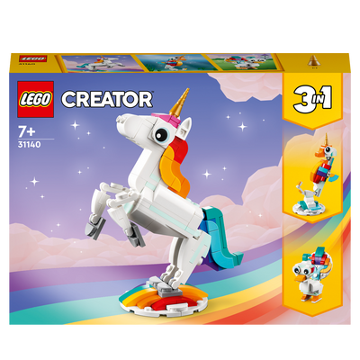 LEGO 31140 Creator 3 in 1 Magical Unicorn Toys Animal Playset