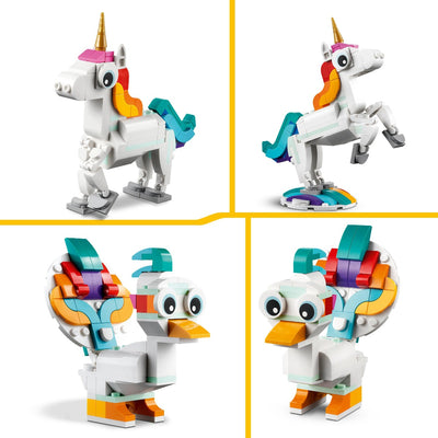 LEGO 31140 Creator 3 in 1 Magical Unicorn Toys Animal Playset