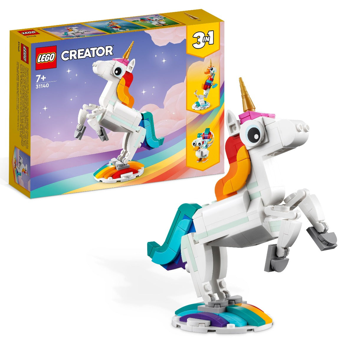 LEGO 31140 Creator 3 in 1 Magical Unicorn Toys Animal Playset