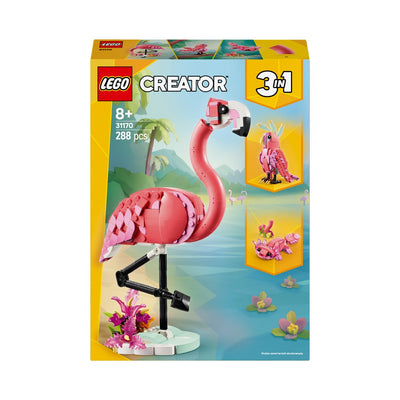 LEGO 31170 Creator 3in1 Wild Animals: Pink Flamingo Animal Toy Set