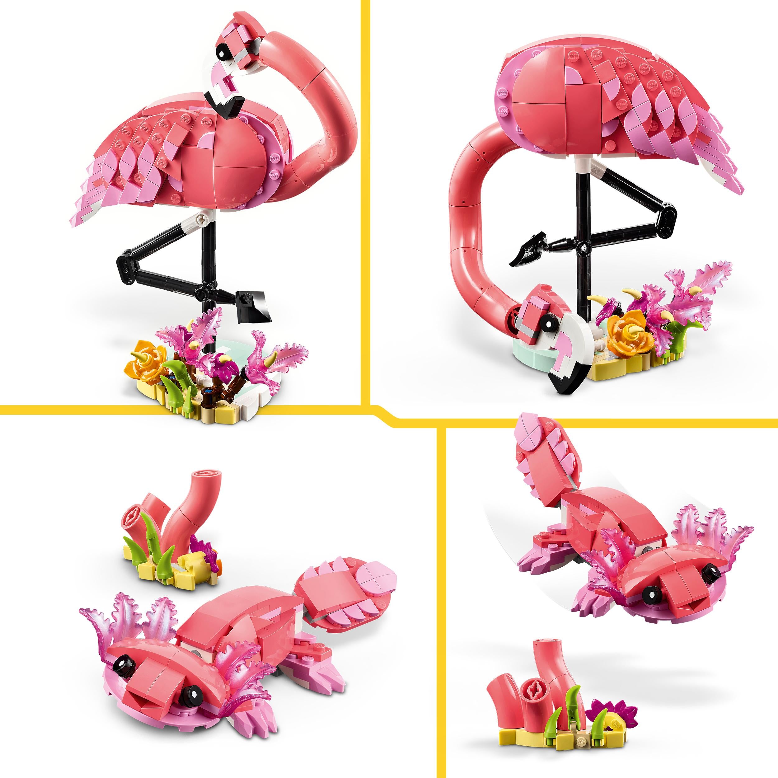 LEGO 31170 Creator 3in1 Wild Animals: Pink Flamingo Animal Toy Set