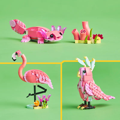 LEGO 31170 Creator 3in1 Wild Animals: Pink Flamingo Animal Toy Set