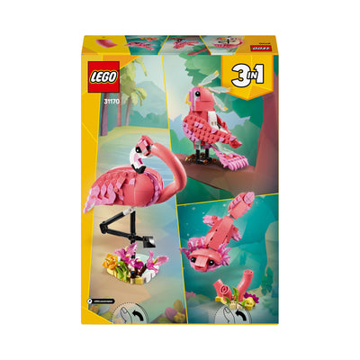 LEGO 31170 Creator 3in1 Wild Animals: Pink Flamingo Animal Toy Set