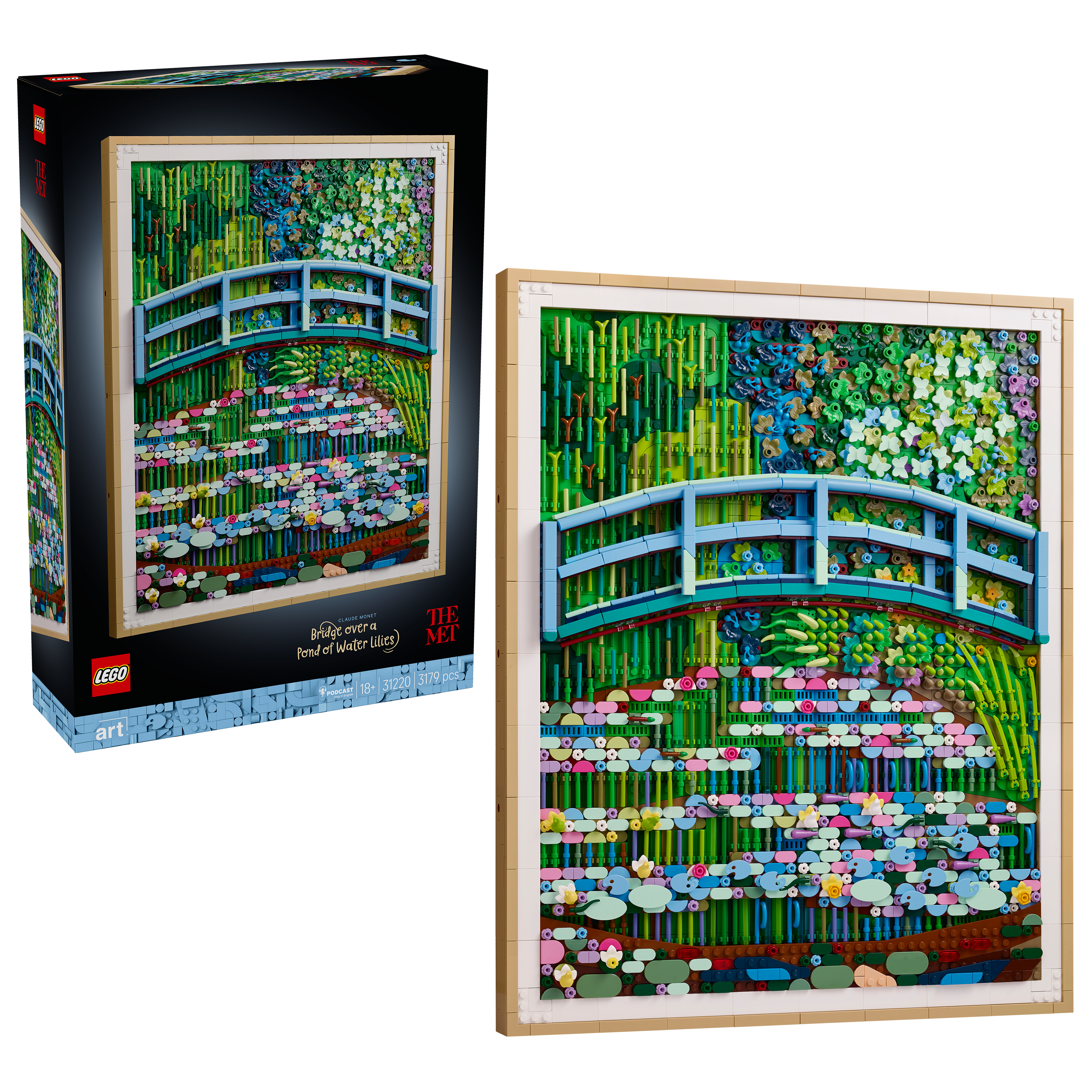 LEGO 31220 ART Claude Monet – Bridge over a Pond of Water Lilies
