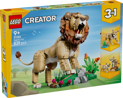 LEGO 31386 Creator 3 in 1 Wild Animals: Majestic Lion Toy